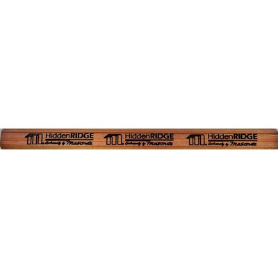 Carpenter pencil with soft, medium & hard leads available: imprinted 1 side full color