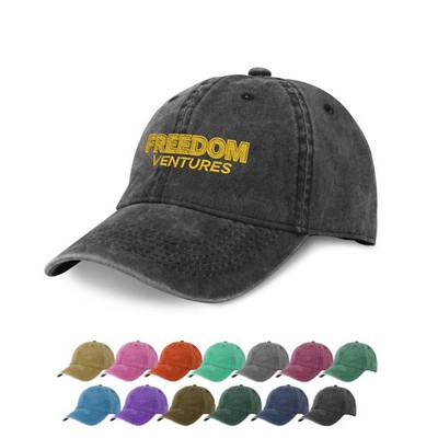 Pigment Dyed Unstructured Cotton Dad Cap